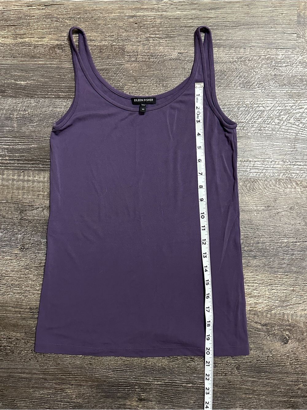 Eileen Fisher Stretch 100% Silk Jersey Long Cami Violette - XS - Picture 6 of 7